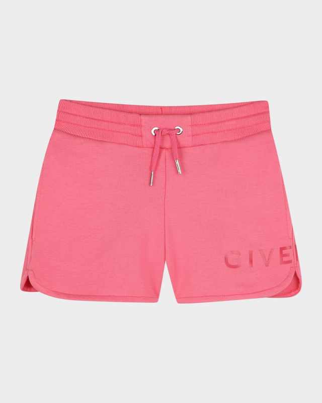 Girl's Logo-Print Fleece Shorts, Size 4-6